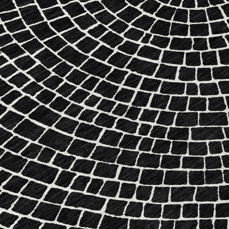 Machine Washable Indoor/ Outdoor Modern Gravity Chantille Rug