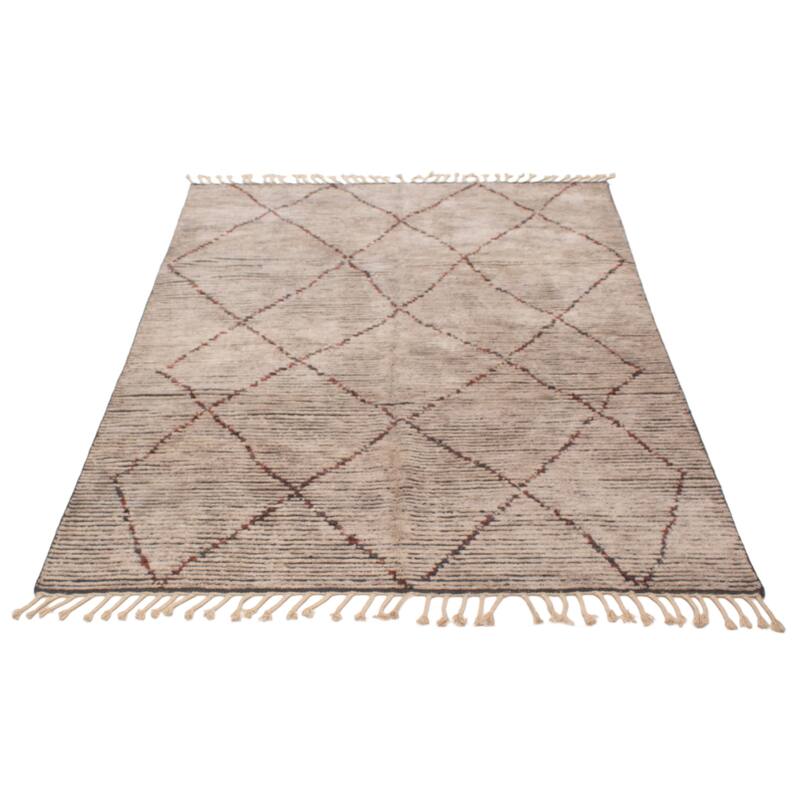 ECARPETGALLERY Hand-knotted Tangier Beige Wool Rug - 7'1 x 9'10