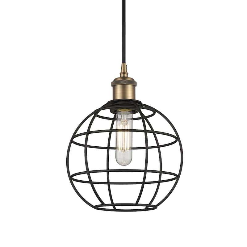 Innovations Lighting 516-1P-11-8 Lake Placid Pendant Lake Placid 8" - Brushed Brass / Matte Black