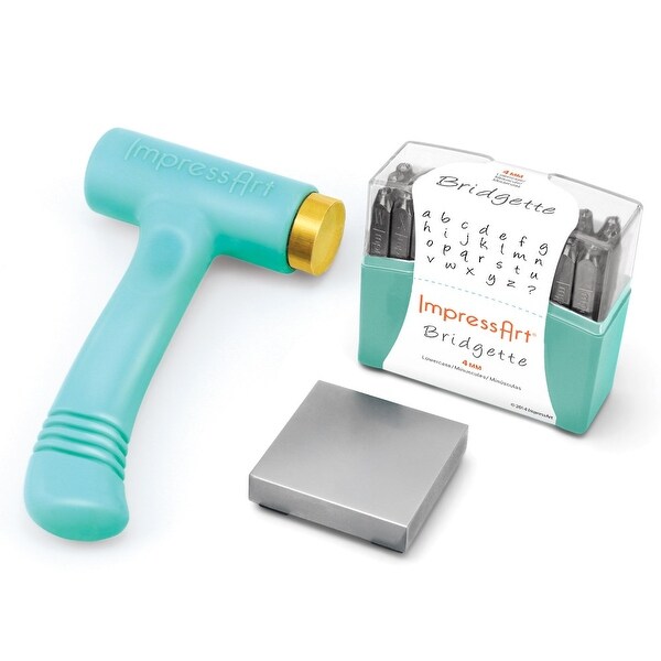 ImpressArt Metal Stamping Kit, Lowercase Stamps Bridgette Font 4mm, 1 Set