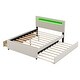 preview thumbnail 40 of 38, Queen Size Upholstered Storage Platform Bed with Twin Size Trundle