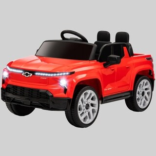 12V Kids Electric Car, Chevrolet Silverado EV RST, Spring Suspension, MP3, LED Lights, Remote