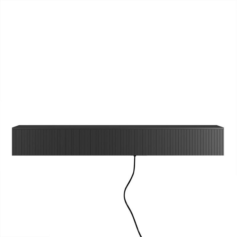 69" Wall Mounted TV for TVs up to 65'', Floating TV Stand with LED Lights & Power Outlet