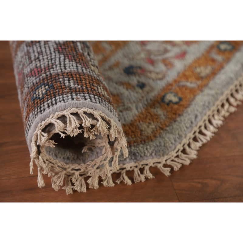 Heriz Serapi Oriental Octagon Rug Hand-Knotted Wool Carpet - 5'11"x 5'11"