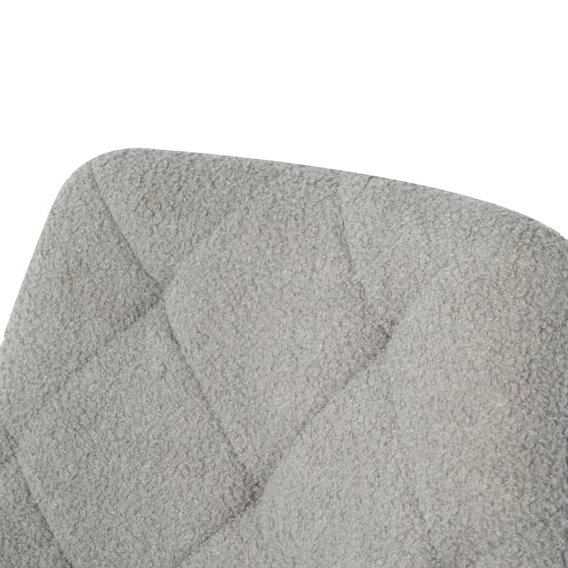 Grey Gold Teddy Fabric Office Chair Ergonomic Thick Sponge Seat Adjustable - 22.1” x 22.1” x 29.9-33.7”