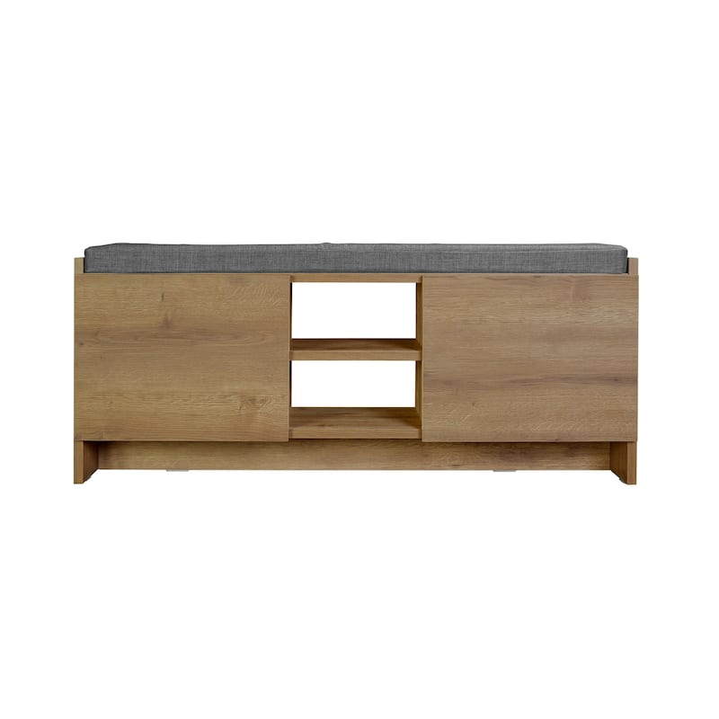 Niche Shoe Storage Cabinet with Shelves and Bench
