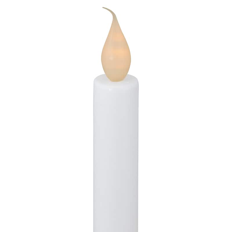 10" Pre-Lit LED White Lighted 3ct Candolier Christmas Candle Lamp