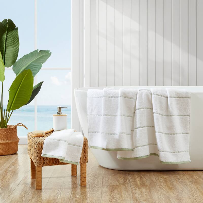 Tommy Bahama Ridley Solid Cotton Terry 3 Piece Towel Set - 3 Piece