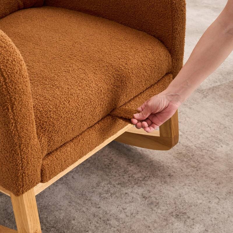 Nursery Rocking Chair - 39.76" Tall with Flip-Down Ottoman