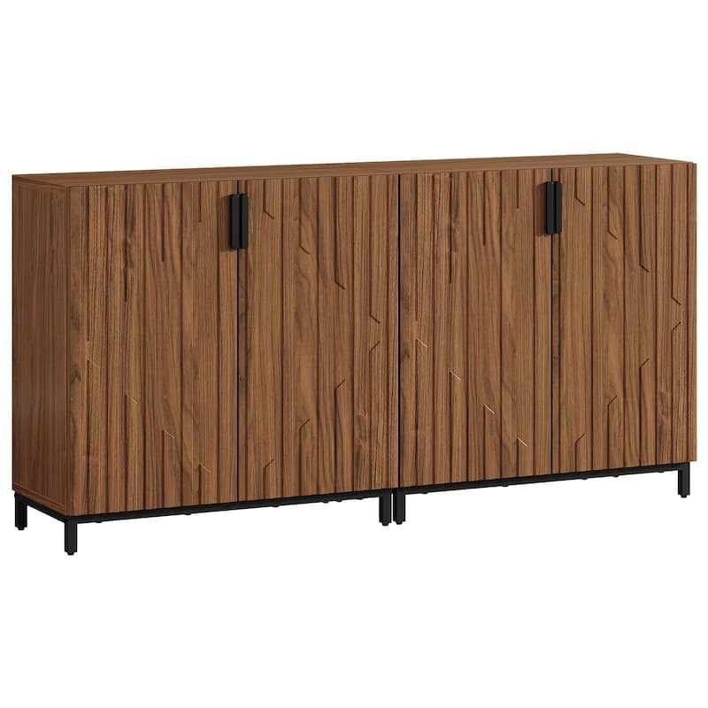 Sideboard Buffet Cabinet, Adjustable Shelves Storage Cabinet, Dining Room Coffee Bar Kitchen Accent Cabinet