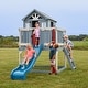 preview thumbnail 2 of 13, Backyard Discovery Beacon Heights Cedar Wooden Elevated Kids Playhouse - 6'3" x 10'0"