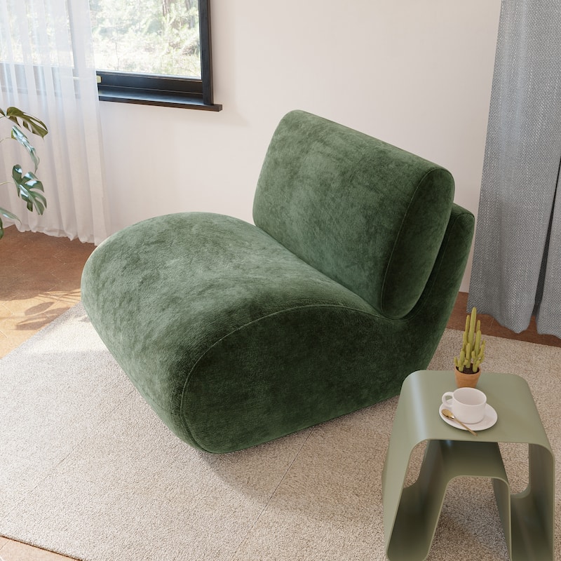 33'' Swivel Upholstered Accent Chair - Green