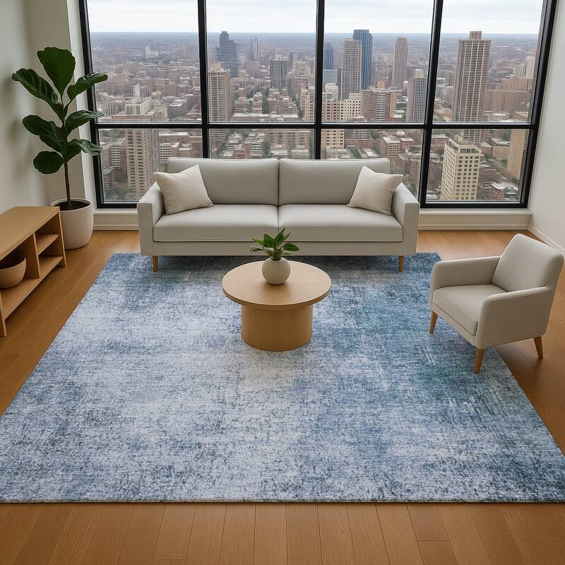 Premium Washable Super Soft Mayfield Rug - Blue - 8' x 10'