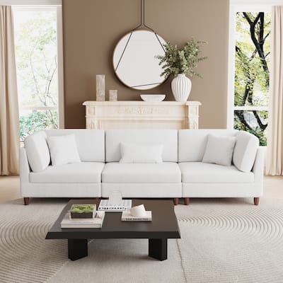 80.3" W Upholstered 3-Piece Sectional Modular Sofa
