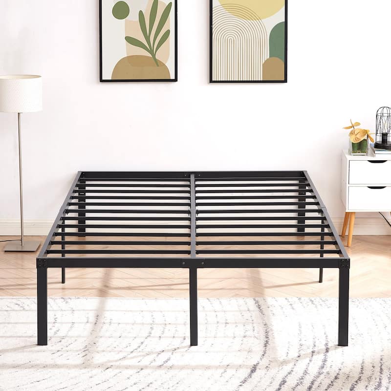 Javlergo 14/16/18 Inch Metal Platform Bed Frame, Heavy Duty Slat Support /No Box Spring Needed - 18"H - Full
