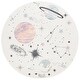 preview thumbnail 27 of 81, SAFAVIEH Carousel Kids Katre Solar System Rug 5'3" Round - Ivory/Orange