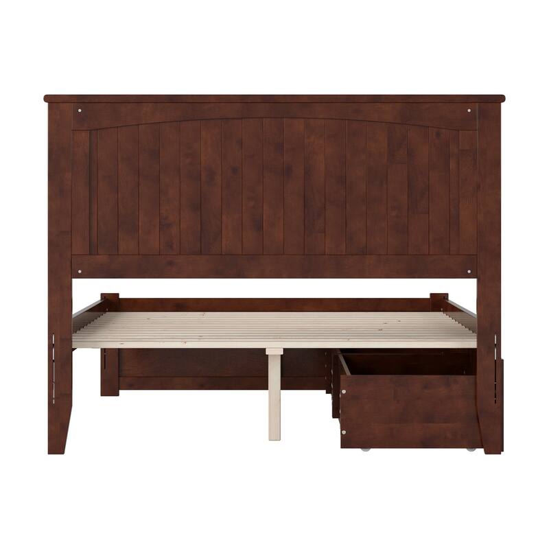 Nantucket Platform Bed with Footboard and Storage Drawers