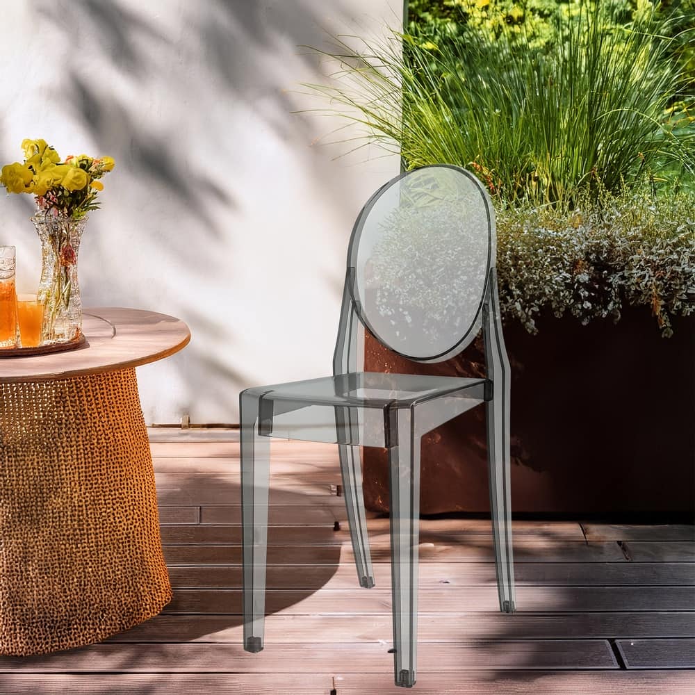 Modern Designs 2 and 4-piece Set of Stackable Transparent Ghost Chairs for Events