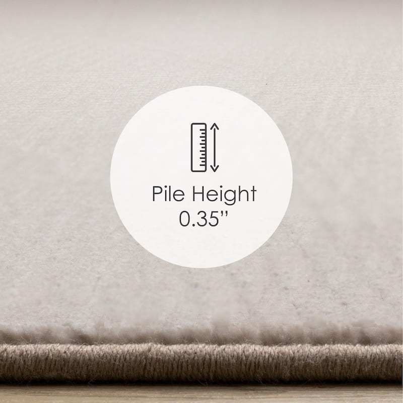 Taupe Striped Geometric Shapes Dense High-Traffic Rug