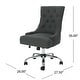 preview thumbnail 6 of 29, 360° Rotating Home Office Chair, Adjustable Height Ergonomic Chair, Upholstered Desk Stool with Metal Base and Wheels - N/A