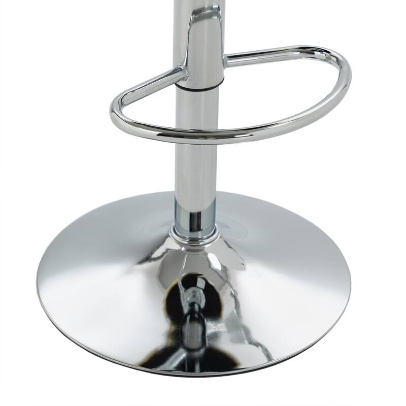 4 Set Velvet Adjustable Swivel Bar Stools With Backs