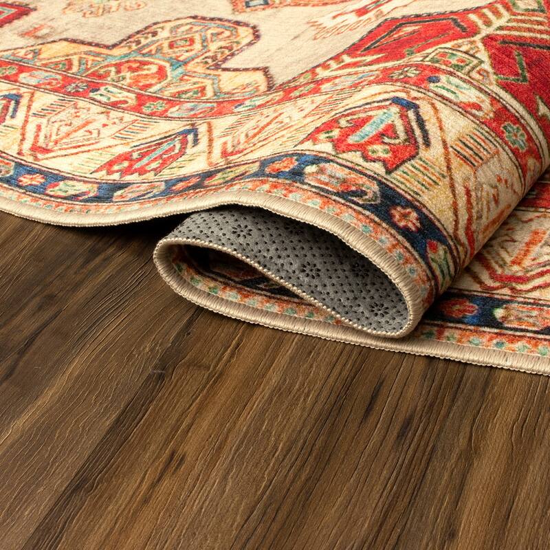 My Magic Carpet Machine Washable Rug Ottoman Natural
