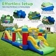 preview thumbnail 8 of 8, Gymax Inflatable Bounce Castle Large Slide w/ Jumping House Outdoor