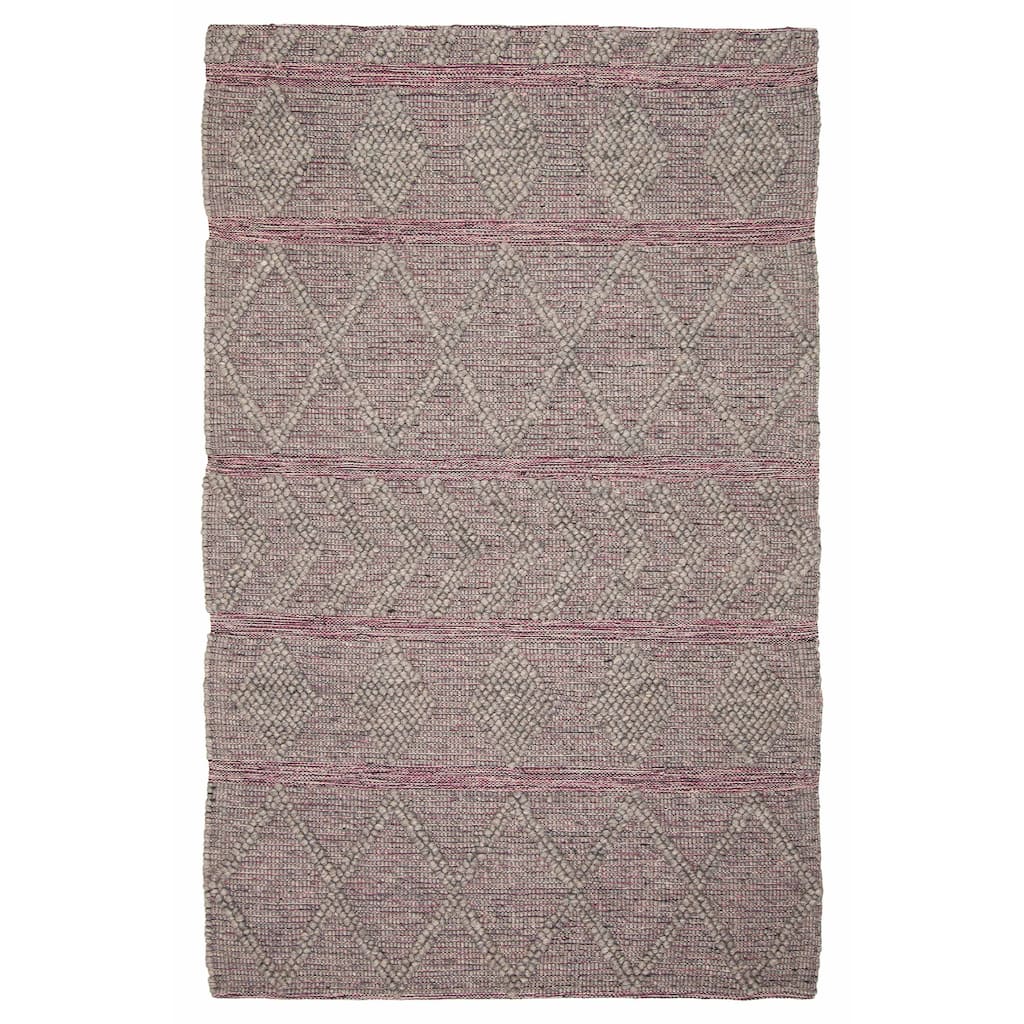 ECARPETGALLERY Braid weave Sienna Grey Wool Rug - 5'2 x 8'0
