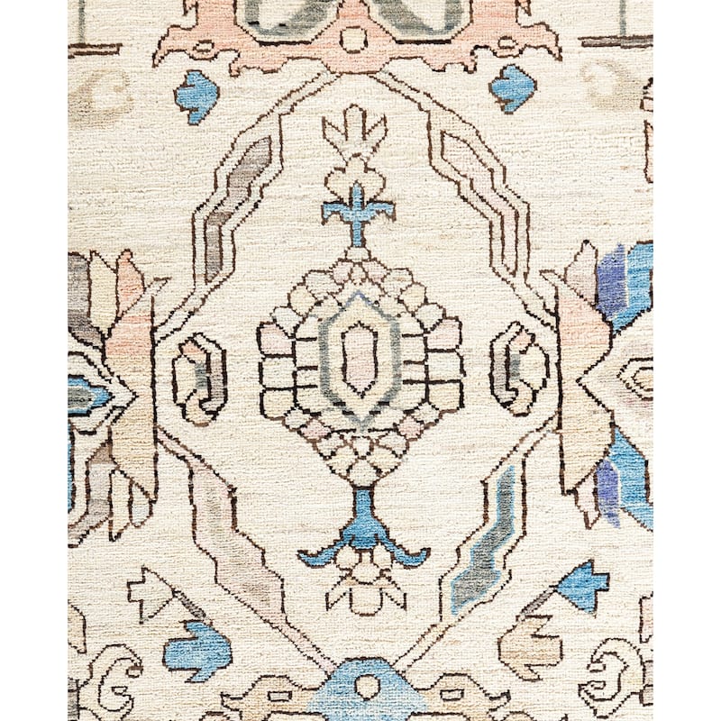 Serapi One-of-a-Kind Hand-Knotted Area Rug - Ivory - 8' 11" x 11' 11"