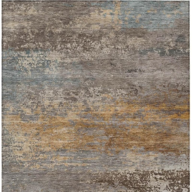 HomeRoots Abstract Transitional Rectangle Outdoor Rug