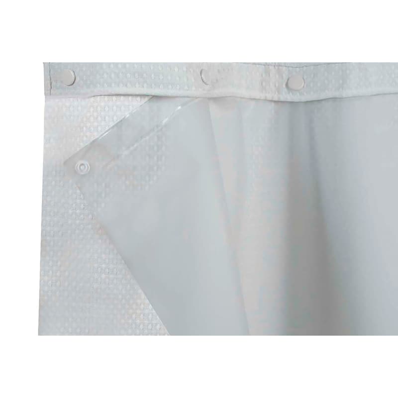 Hookless It's A Snap Snap-in PEVA Water Resistant Shower Curtain Liner for Hookless Curtain with No Sheer Window