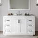 Option White / Giotto Quartz Top / Matte Black Hardware