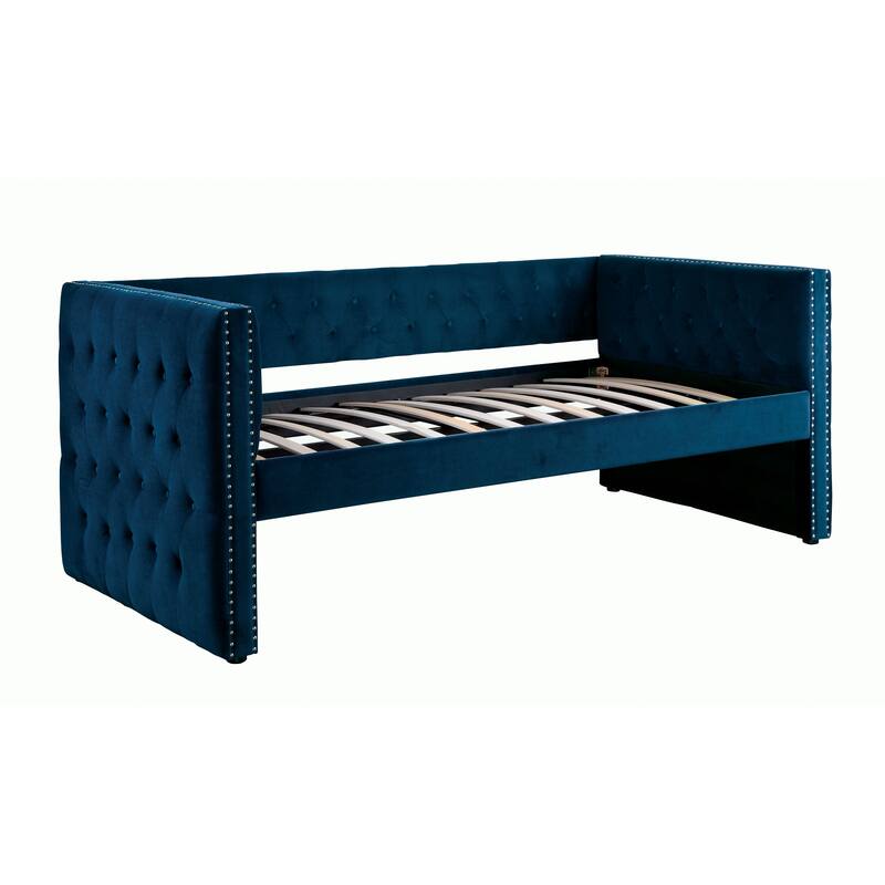 Gracewood Hollow Mokatsi Glam Tufted 2-Piece Daybed with Trundle Set