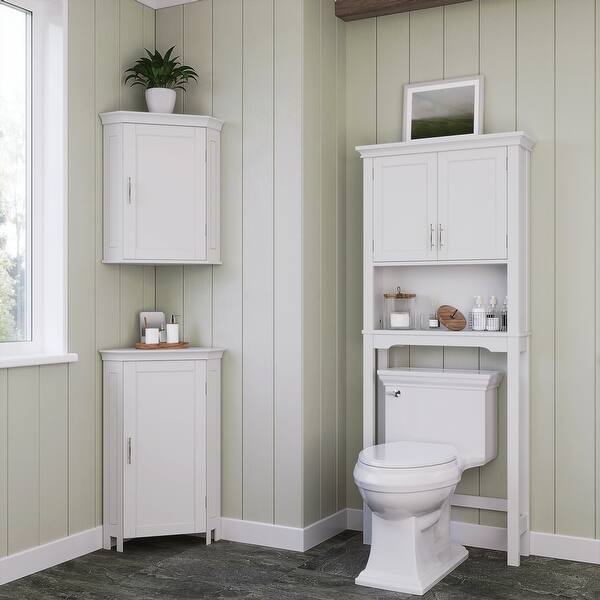 Shop Somerset Single Door Corner Cabinet White Overstock 31444385
