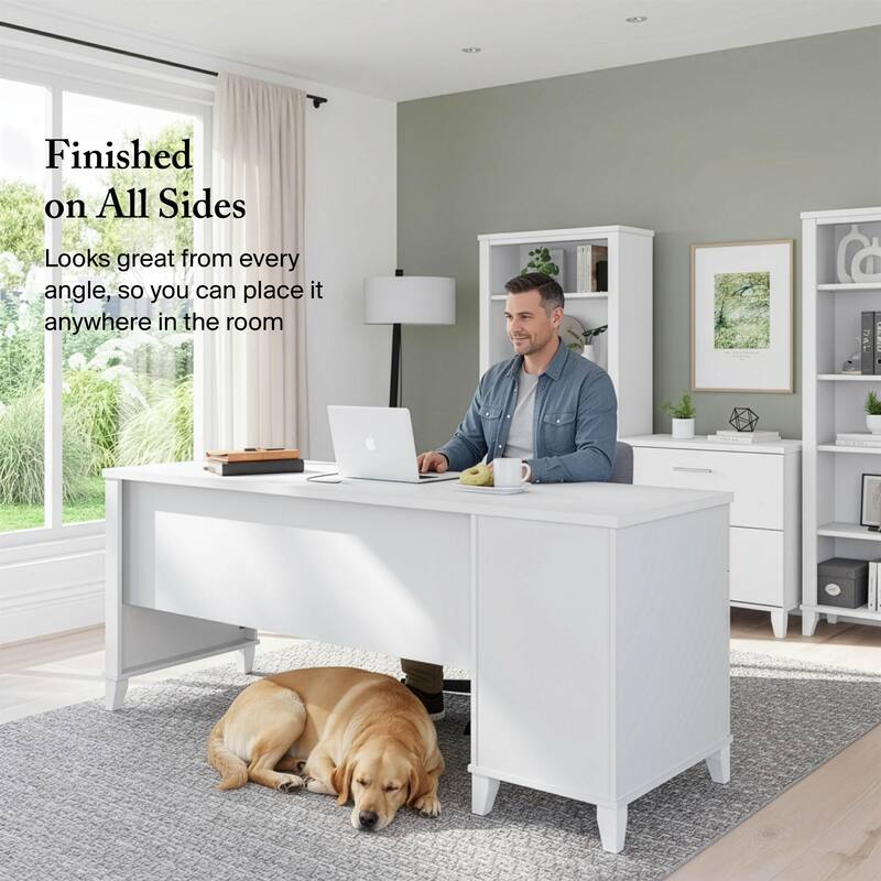 Bush Furniture Somerset 72W Office Desk with Storage Drawers