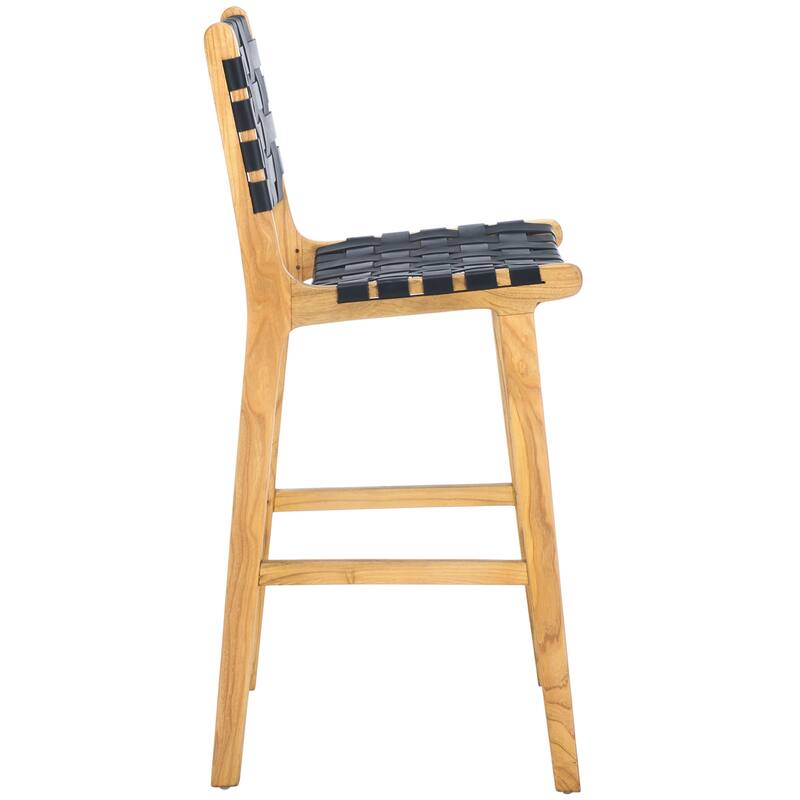 SAFAVIEH Home Adah 27-inch Leather Counter Stool - 20"Wx20"Dx41"H