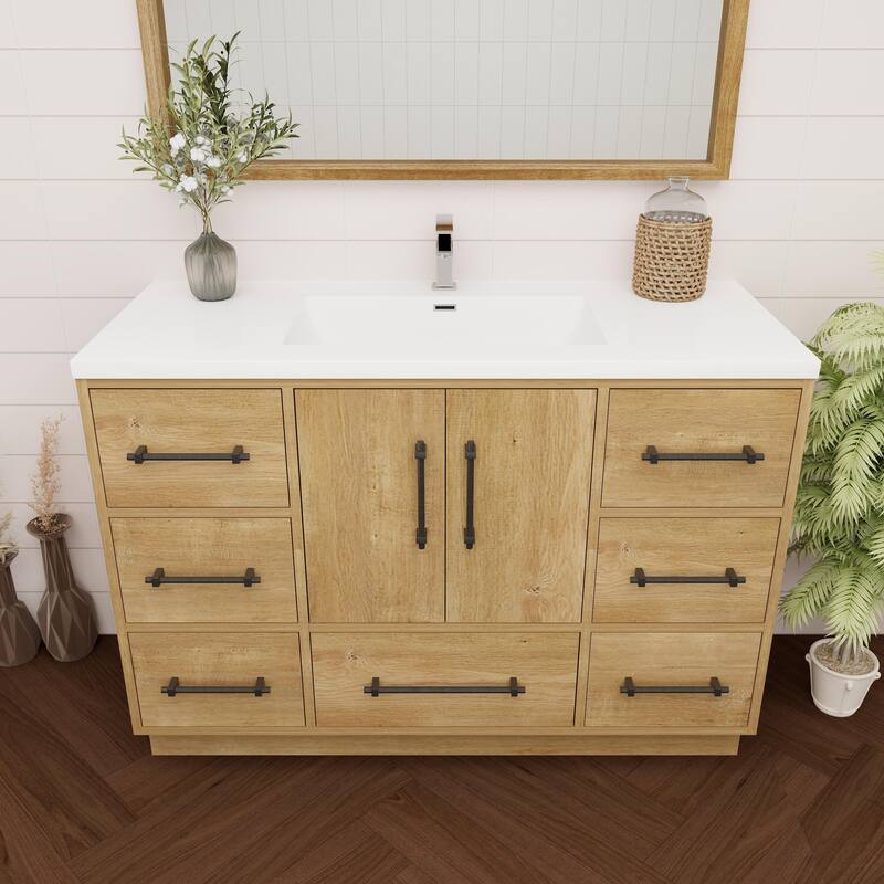Victoria 48'' Freestanding Vanity with Reinforced Acrylic Sink - 47.5