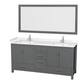 Option Dark Gray / Carrara Cultured Marble Top / Brushed