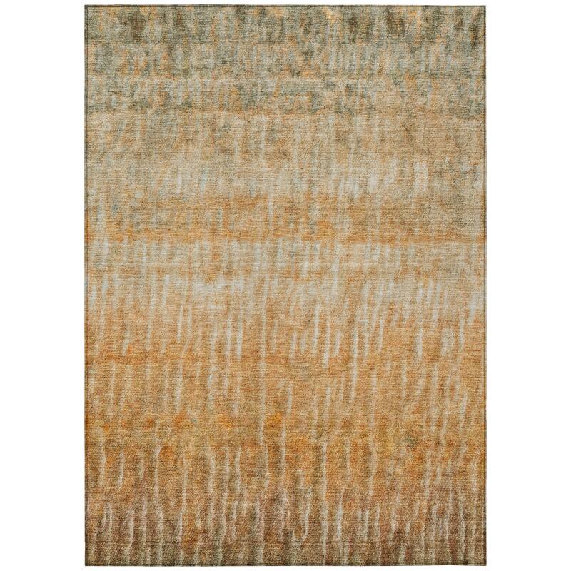 Machine Washable Indoor/ Outdoor Contemporary Ombre Chantille Rug