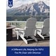 preview thumbnail 26 of 52, WINSOON Set of 2 HIPS Folding Adirondack Chair with Adjustable Backrest and Retractable Ottoman