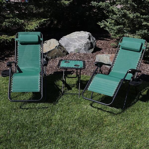 Shop Sunnydaze Forest Green Zero Gravity Lounge Lawn Chair