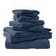 preview thumbnail 101 of 130, Madison Park Signature 800GSM Ultra-Soft 100% Cotton Absorbent Towel Set 8-Piece - Slate Blue