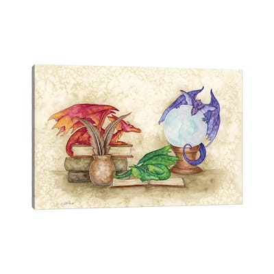iCanvas "Dragons In The Library" by Amy Brown Canvas Print