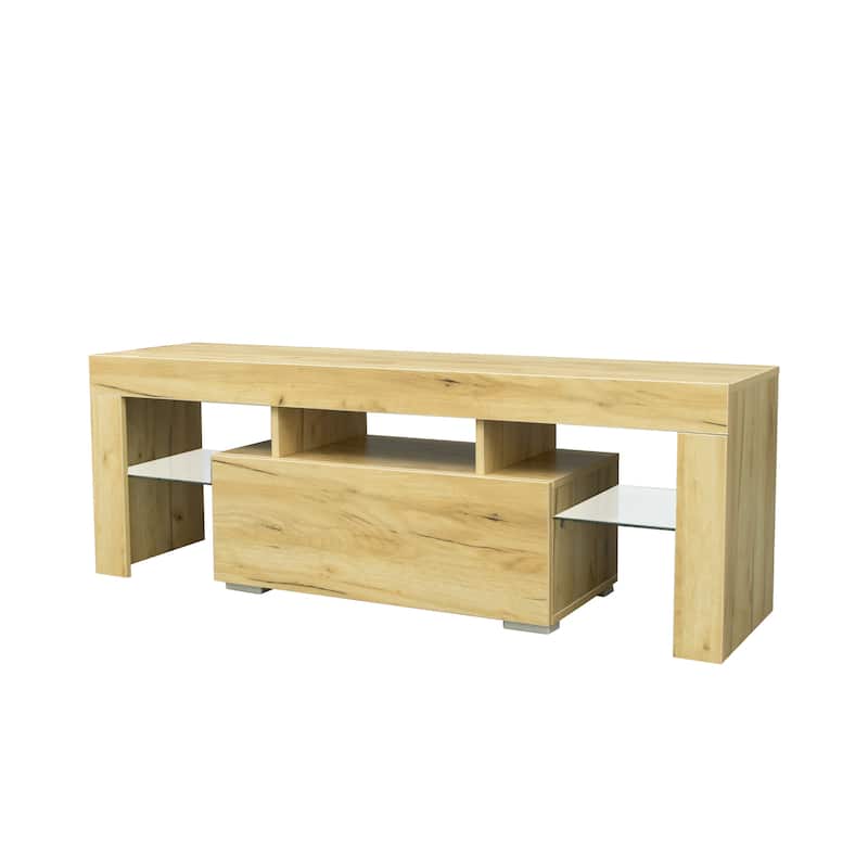 55-Inch Modern TV Stand with LED RGB Lights