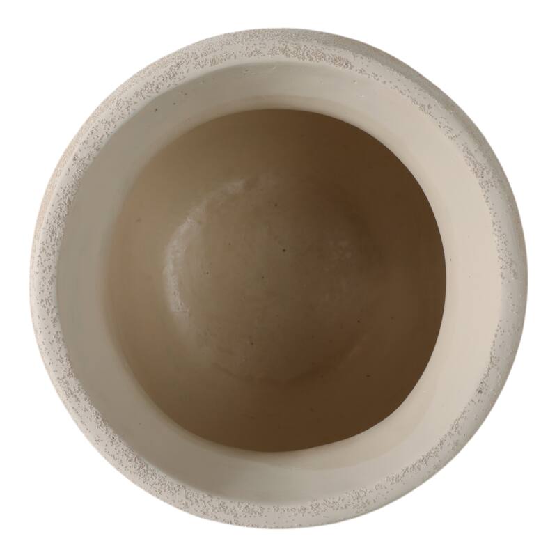 Pottery Planter Tripod Feet Rustic Texture Home Garden Use - 9" Ivory - 9" x 9" x 9"