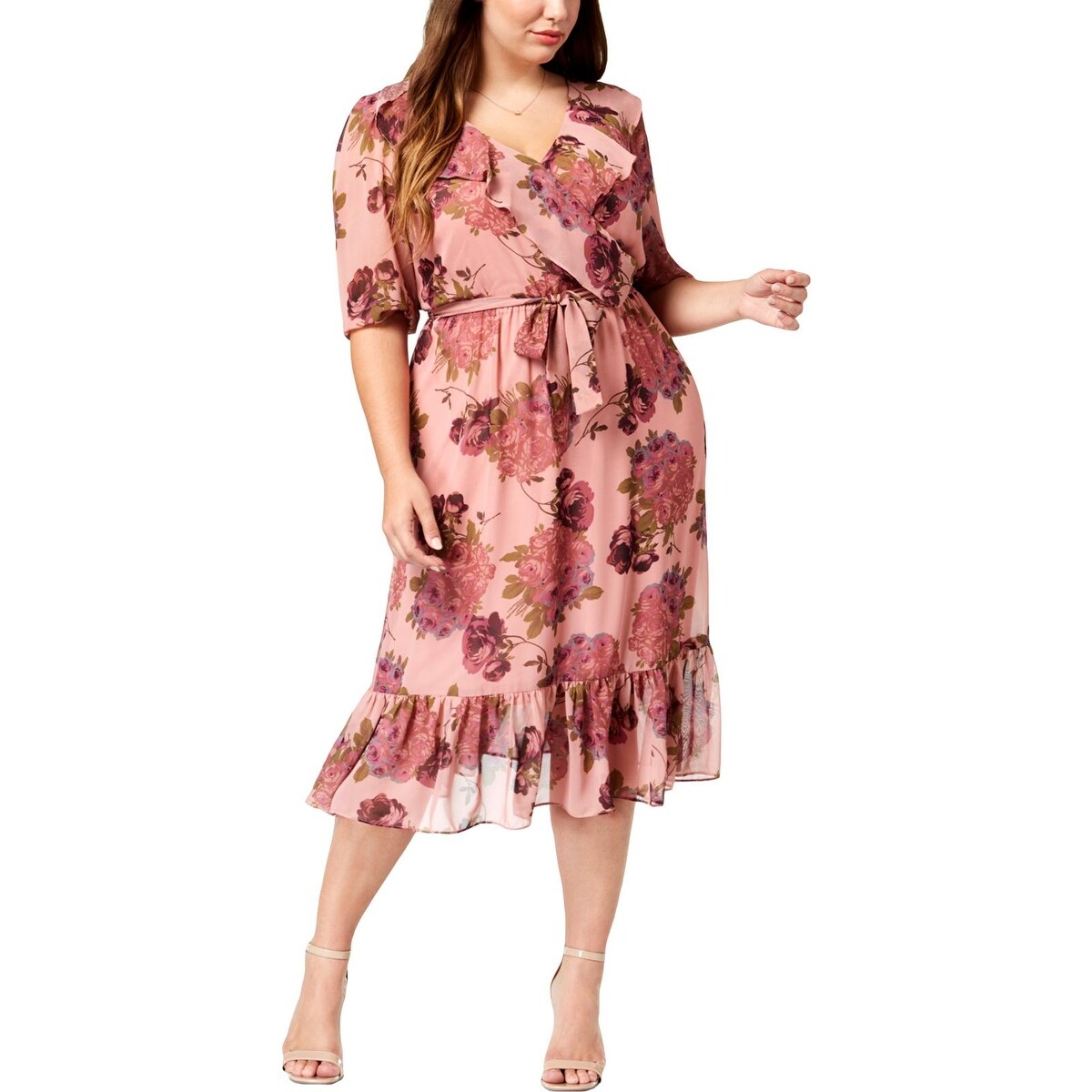 betsey johnson faux wrap dress