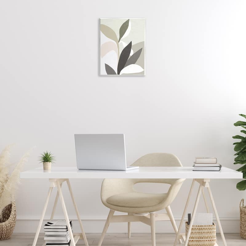 Stupell Organic Soft Leaf Shapes Wall Plaque Art Design By June Erica Vess