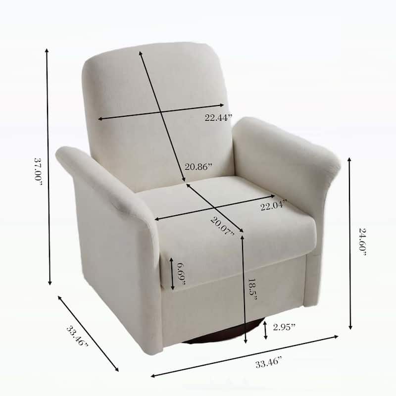 Swivel Accent Chair with Wood Base for Bedroom,Reading,and Living Room