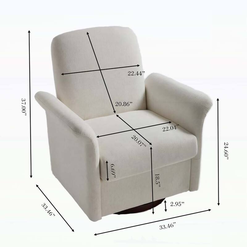 Swivel Accent Chair with Wood Base for Comfortable Reading and Living Room Elegance