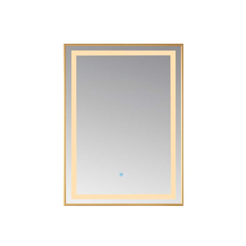 24" Rectangular LED Lighted Accent Bathroom/Vanity Wall Mirror - 24